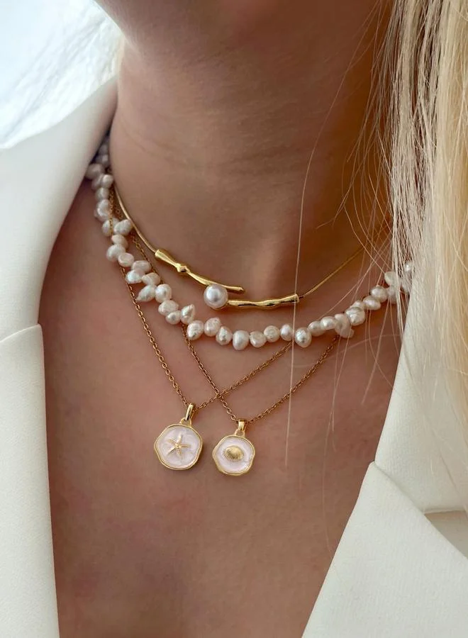 Take Two  Pack of 4 - White Faux Pearl Beaded Necklace for Women | Best Price UAE